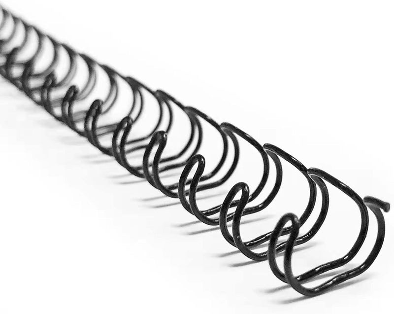 TOTiyea 100 Pack Double Loop Wire Binding Spines, 3/8 Inch Diameter, 3:1 Pitch,32-Loop, Black, 60 Sheets Capacity, Letter Size - Image 1